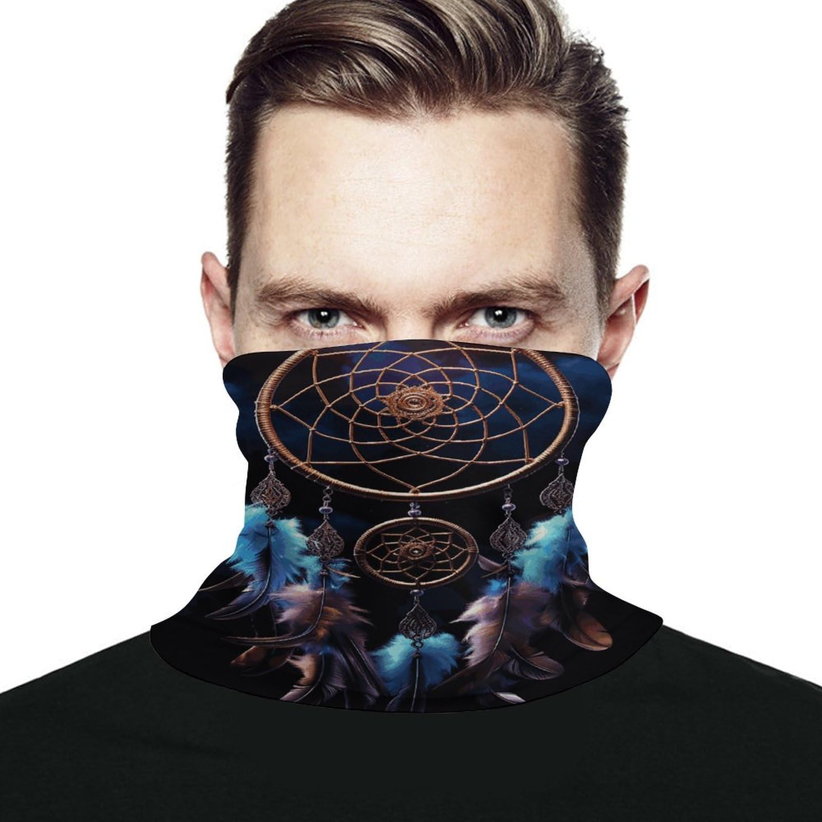 BFGWK Neck Gaiter Fashionable Dream Catcher Printing Neck Warmer Windproof Face Mask For Ski Snowboard