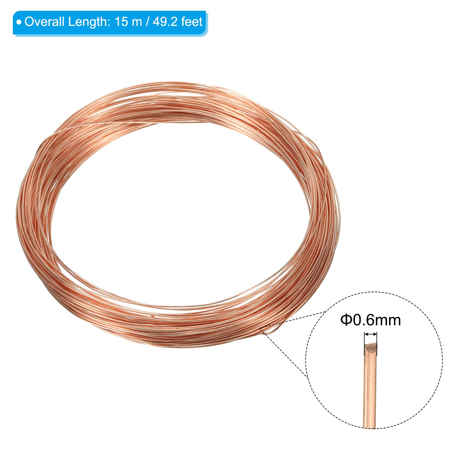 PATIKIL 49 Feet Solid Bare Copper Wire - Image 2