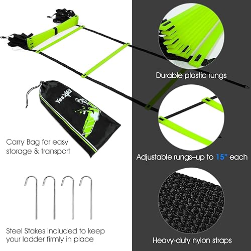 Miniatura 2 de Yes4All Speed Agility Hurdles Cone Set Dog Agility Obstacle Training Pet Outdoor Games Agility Training Equipment with Carry Bag