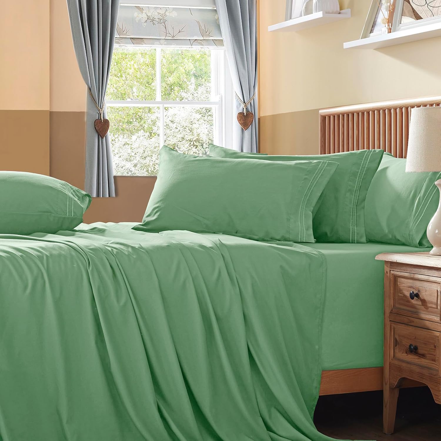 Homiest Extra Deep Pocket Queen Size Sheets Set, 6 Pieces