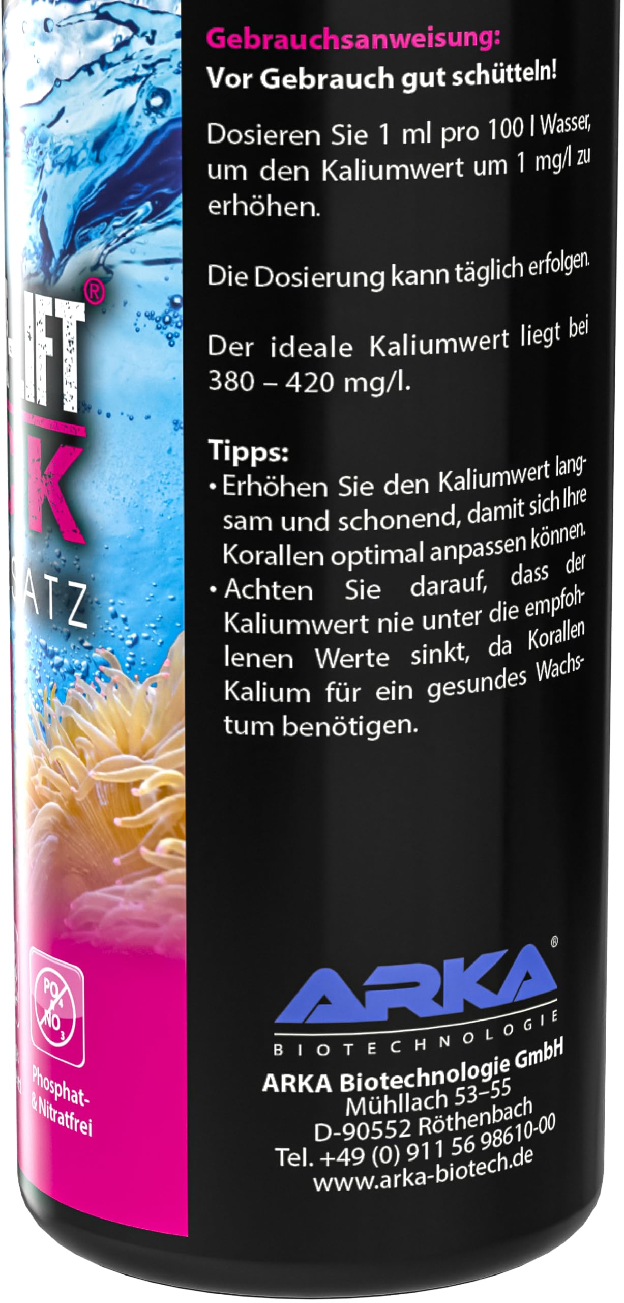 MICROBE-LIFT - Basic K - Dodatek potasu dla regularnego zwiększania poziomu potasu w każdym akwarium słonowodnym - Zawartość: 118 ml
