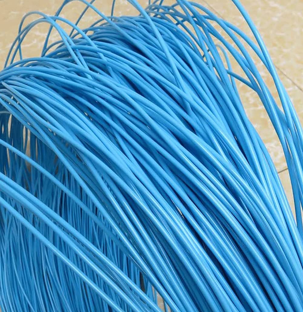 jadlahf Wicker Restoration Material, Round Rattan Fixing Kit Vinyl Plastic Anti-Level Webbing for Garden Patio Furniture and Rattan Chair Sofa Basket Replacement and DIY Woven Storage Basket (blue)