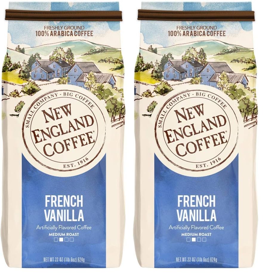 New England Coffee French Vanilla 22oz (2-pack)