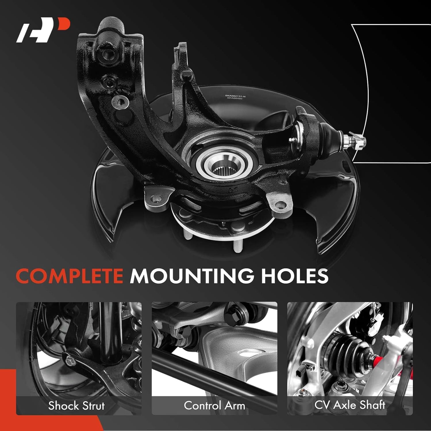 A-Premium Front Right Steering Knuckle & Wheel Bearing Hub Assembly Compatible with Honda Accord Touring 2016 2017, 3.5L, Passenger Side