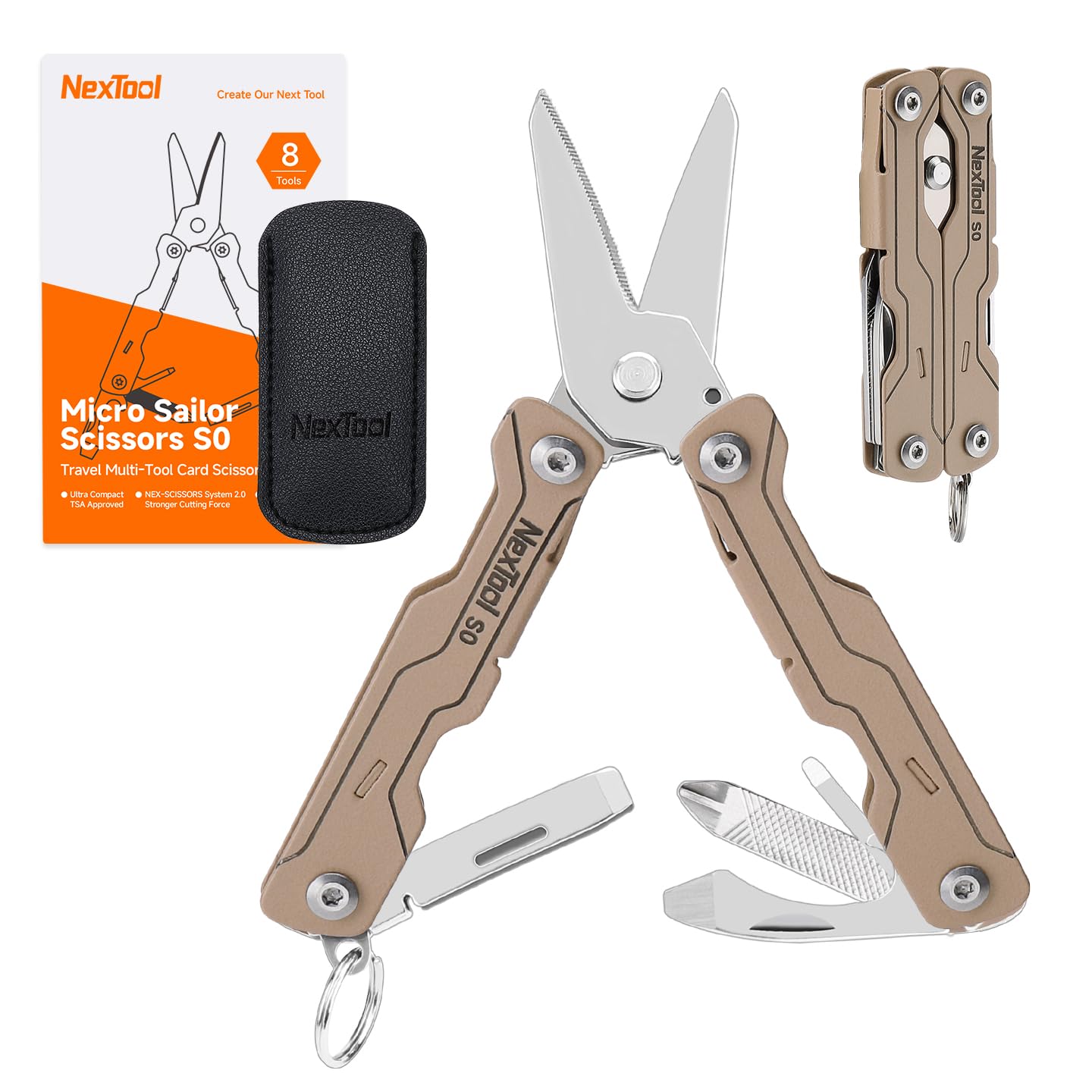Amazon.co.jp: NexTool マルチツール ミニセーラー ハサミ S0、8-in-1