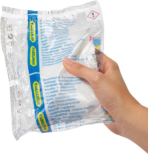 Miniatura 3 de HUMYDRY - Recambios antihumedad 8.8 oz  Paquete de 6 unidades  Absorbe la humedad sin pilas  Ideal para espacios de hasta 86.1 ft