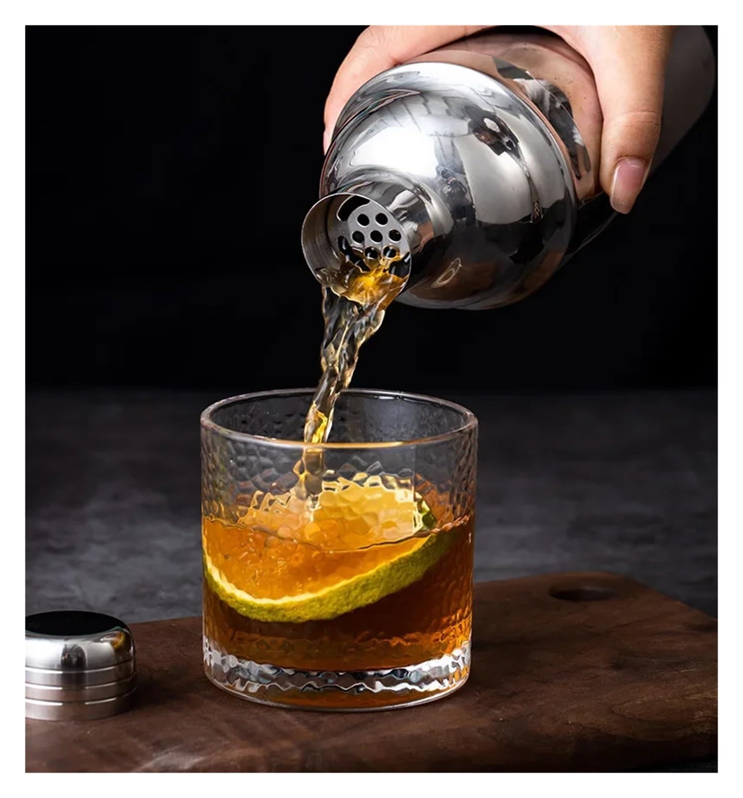 6/10 Uds coctelera de Acero Inoxidable Herramientas coctelería Juego Barman Martini Sharker Mezclador Bebidas(10pcs,550ml)