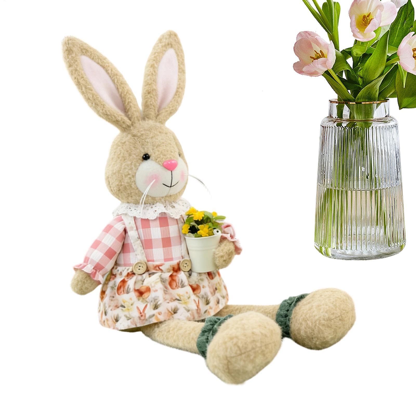 Peluche lapin douce de 32 cm avec de longues jambes pour la decoration de maison