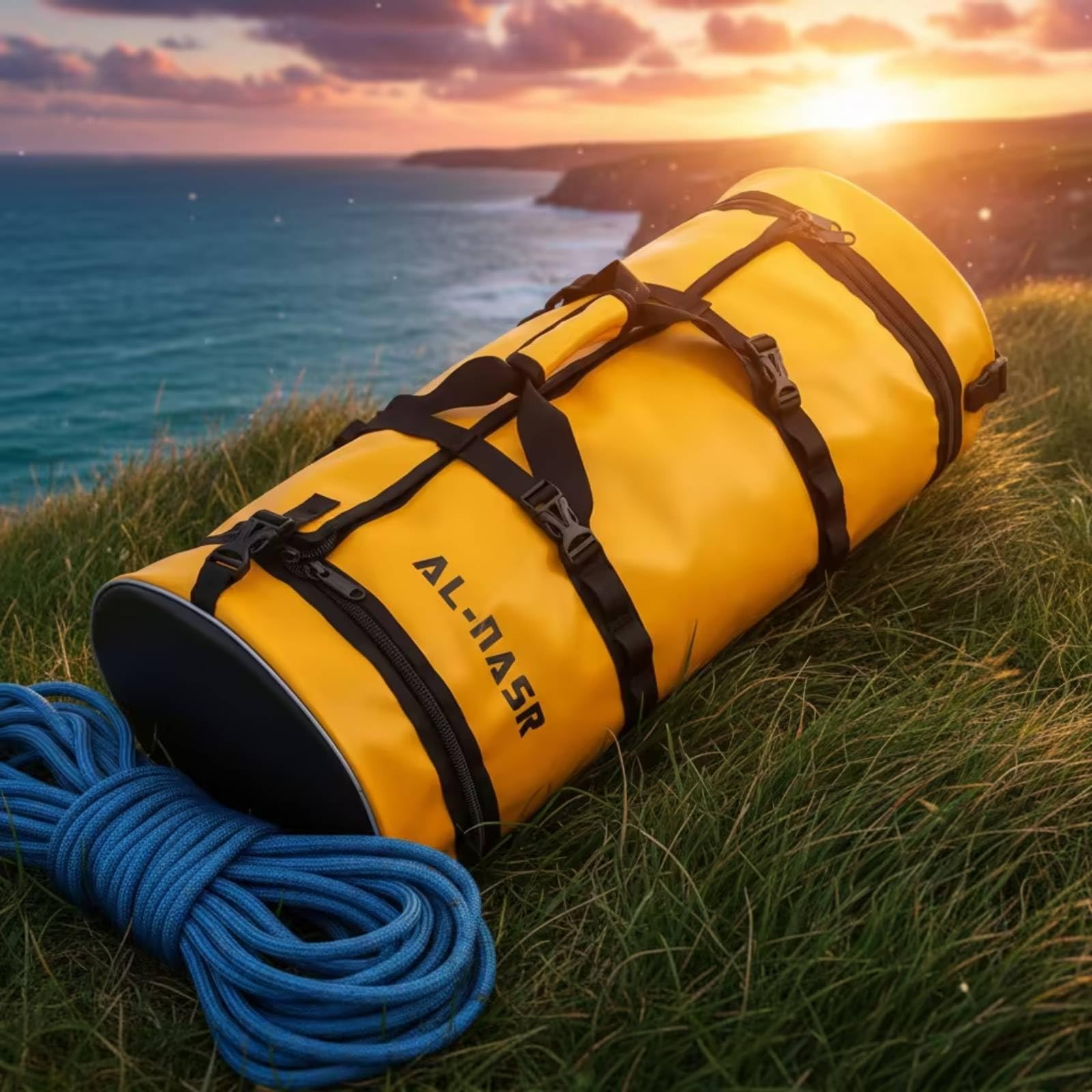 Amagogo Sac d'escalade Extérieur à de Spéléologie de Montagne de Matériel à Bretelles Rembourrées et Poignée Fixation Externe pour Outils Convient, 38L