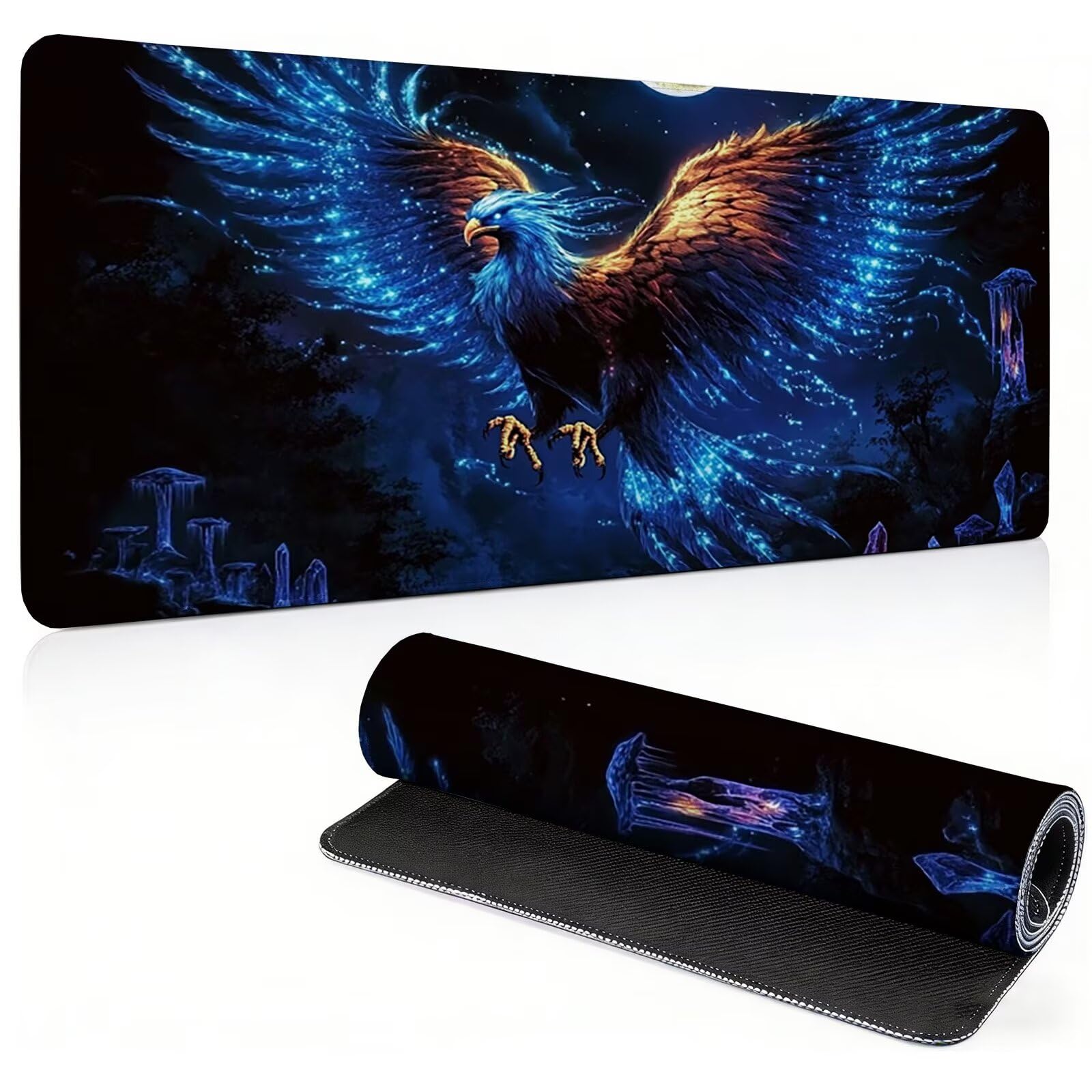 Tappetino Mouse Gaming, 1200x600mm Tappetino Mouse XXL nero 0c0-307 | Mouse Pad Grande, Ottimizzato per i Sensori da Gioco, Migliora Precisione e Velocità, per Mac e PC, Animali (2)
