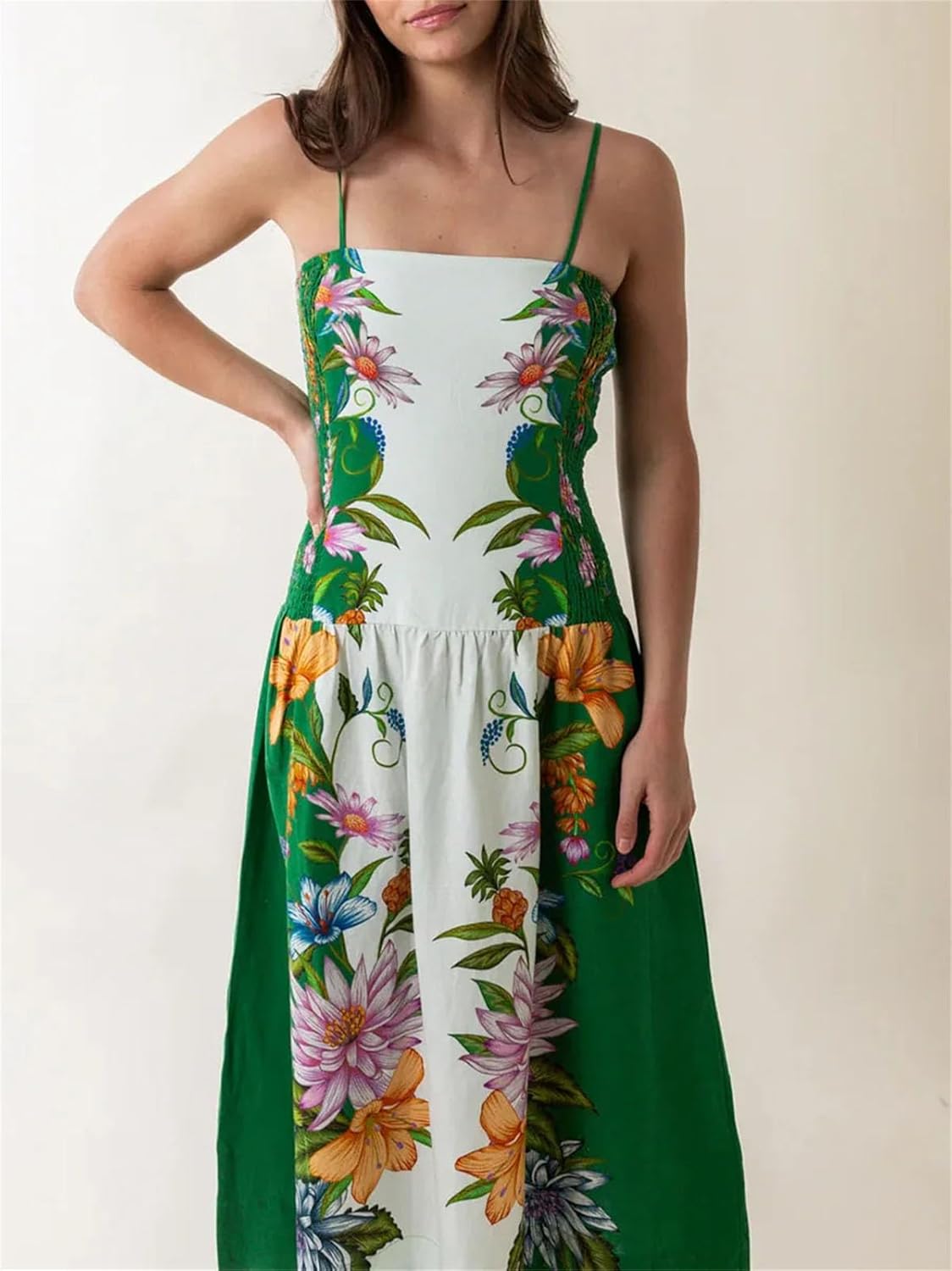 Women's Professional Simple Slimming Dress - Square Neck Sleeveless Office