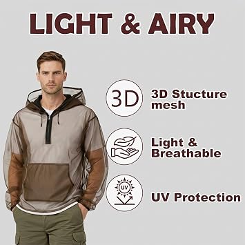 Aventik Mosquito Jacket Mosquito Pants Mosquito Suit No-See-Ums Mesh, Super Light, Keep Safe Cool, UV Protection
