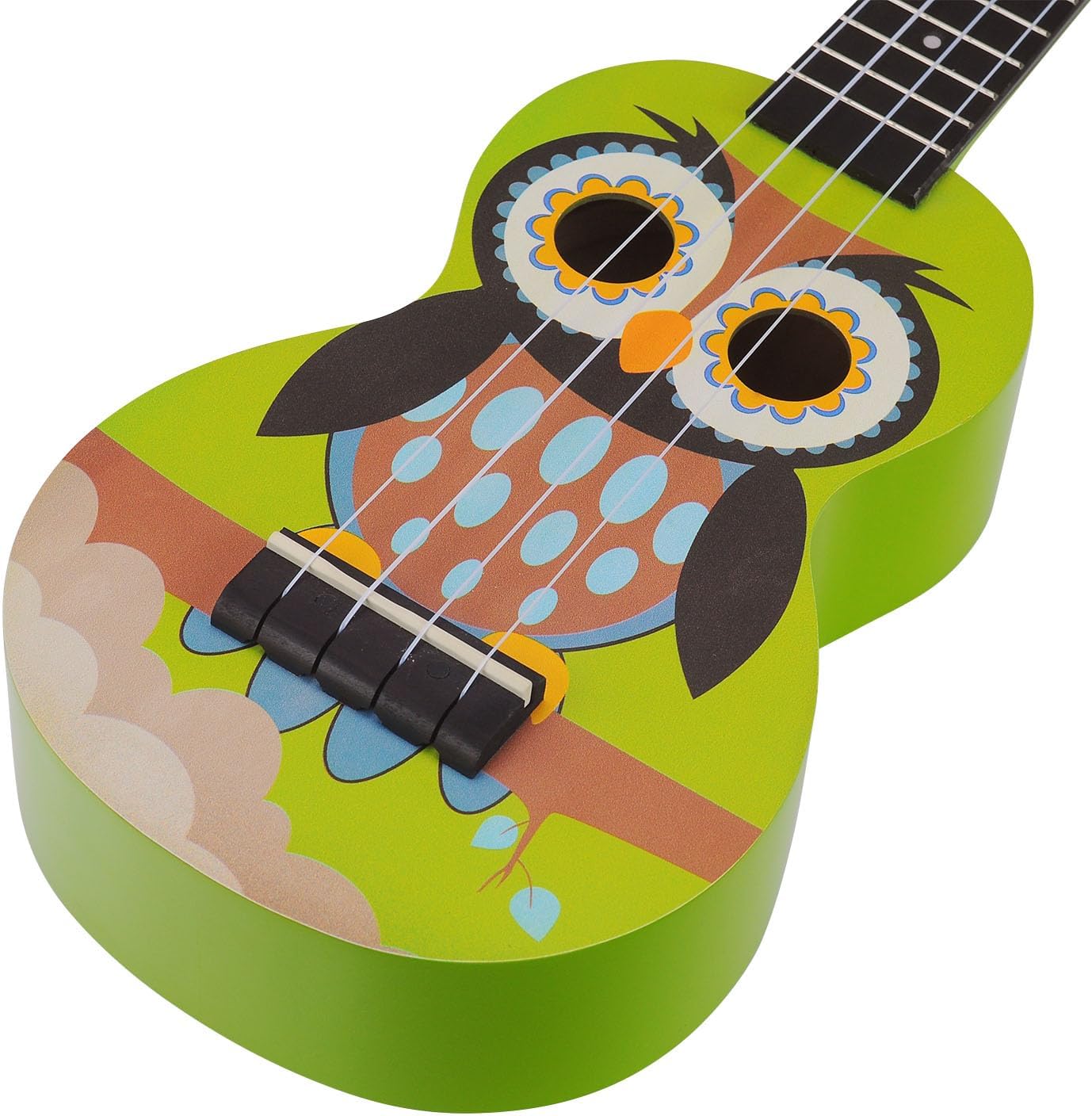 Mahalo MA1WL Art Series Soprano Ukulele, Owl Motif Graphic
