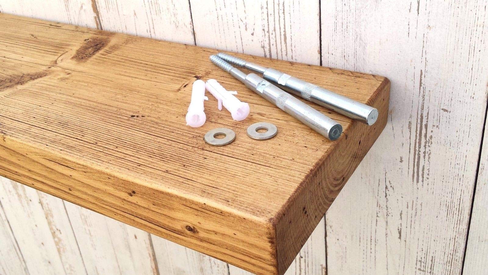 Buy RusticWoodenCrafts Solid wood floating Mantel shelf rustic with