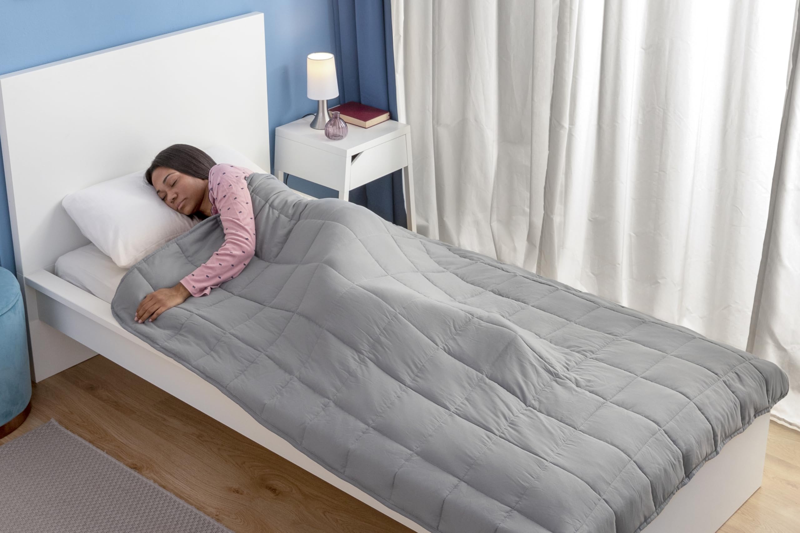InnovaGoods® Manta termica Multicapa (5 capas),Acolchado de poliéster y Perlas de vidrio, Alivio, descanso, relajación y bienestar, ideal para usar en el sofa para un sueño más confortable y reparador