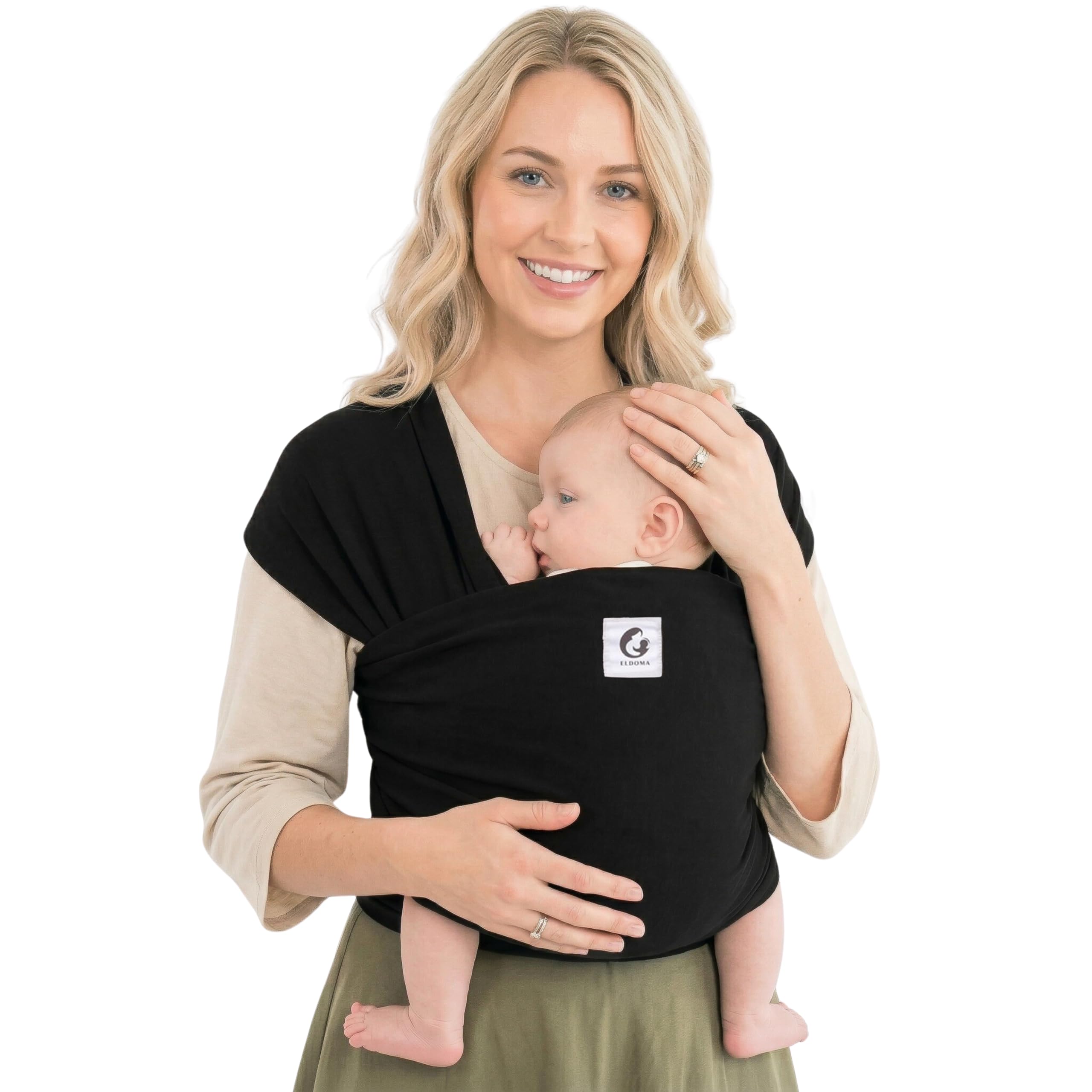 ELDOMA Black Baby Wrap Carrier - carriers and accessories | Mubboo