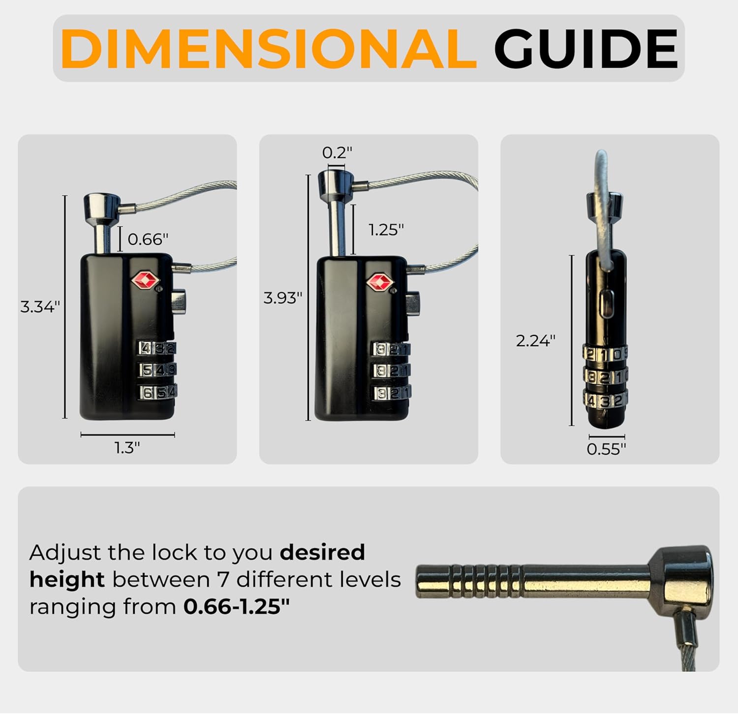 Professional Gun Case Lock (2 Pack) — TSA Approved Gun Case Lock with Durable & Cut Resistant Alloy Steel Shank Gun Lock — Secure TSA Locks for Gun Case for Firearm Travel Case or Pistol Case - Image 6