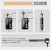 Vista 6 de Professional Gun Case Lock (2 Pack) — TSA Approved Gun Case Lock with Durable & Cut Resistant Alloy Steel Shank Gun Lock — Secure TSA Locks for Gun
