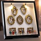 DIY Mini Gold Frames Silhouette Box, Upgrade Shadow Box Frame Kit with Gold Miniature Museum & Figurines, Celebrate Your Unique Memories in Style, for Anniversary, Wedding, Birthday & Home Decor
