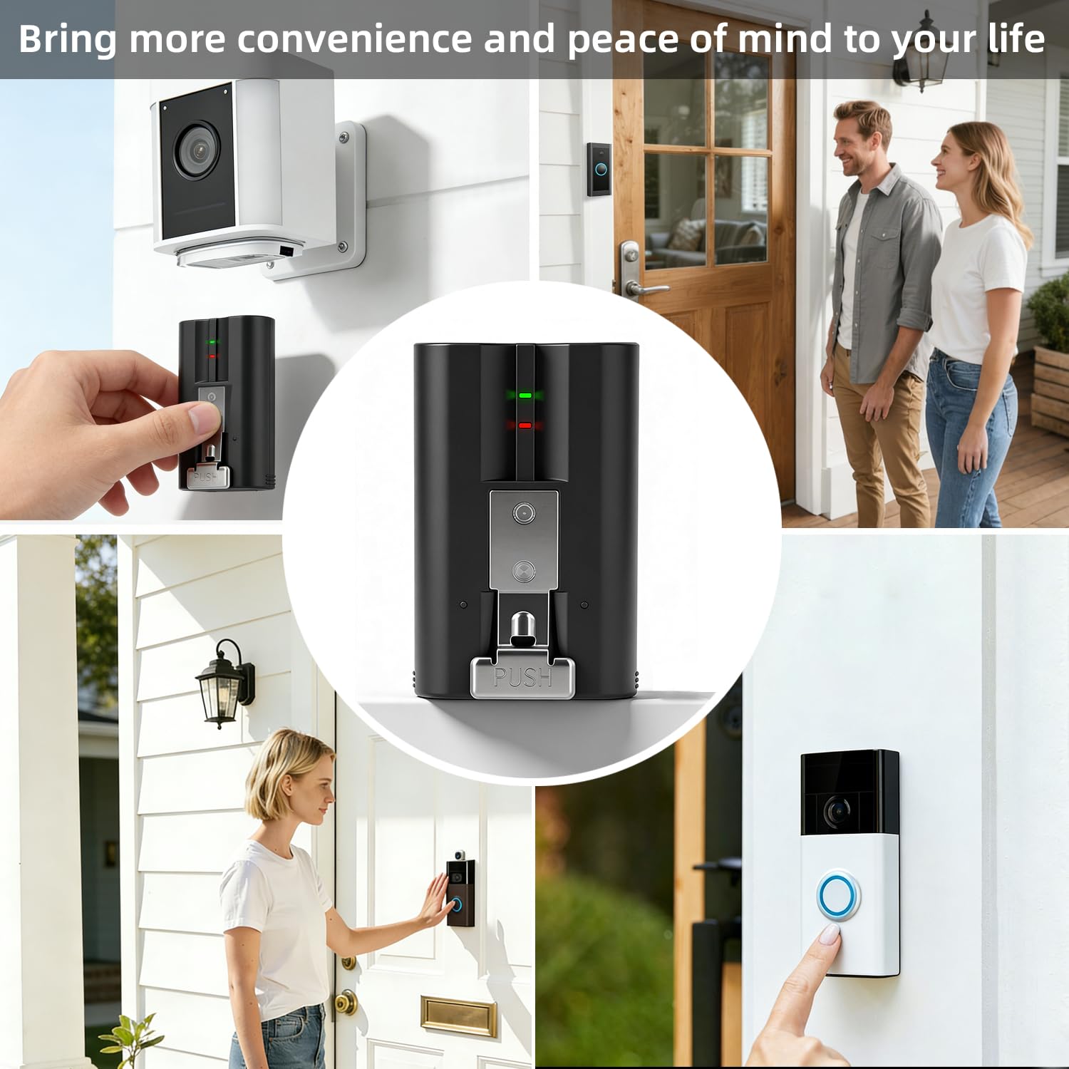 Confezione da 2 batterie da 6040 mAh, 3,65 V, compatibile con Ring-Doorbell-Camera 2/3/4/3 Plus, Stick Up Camera (2a e 3a generazione), Spotlight Cam e Peephole Cam