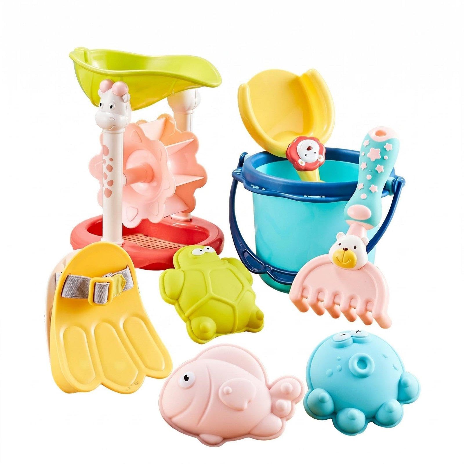 Soft Rubber Beach Toy Set Crush-Resistant Aquatic Fun Toy Set for Kids, Bath|Baby| Bathing & Grooming| Bathing Accessories | Bathing Accessories-image-25