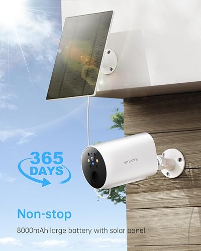 Miniatura 2 de SMONET Cámaras de seguridad inalámbricas para exteriores alimentadas por energía solar, cámaras 2K para seguridad del hogar exterior funciona con