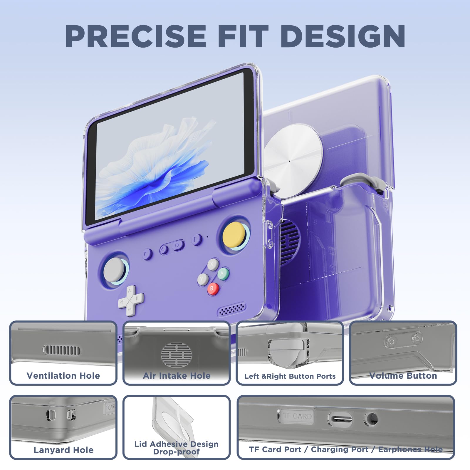 Capa protetora para console de jogos retroid Pocket Flip 2, capa