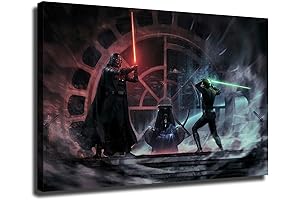 Star Wars Canvas Wall Art: Iconic Battle of Luke Skywalker vs Darth Vader