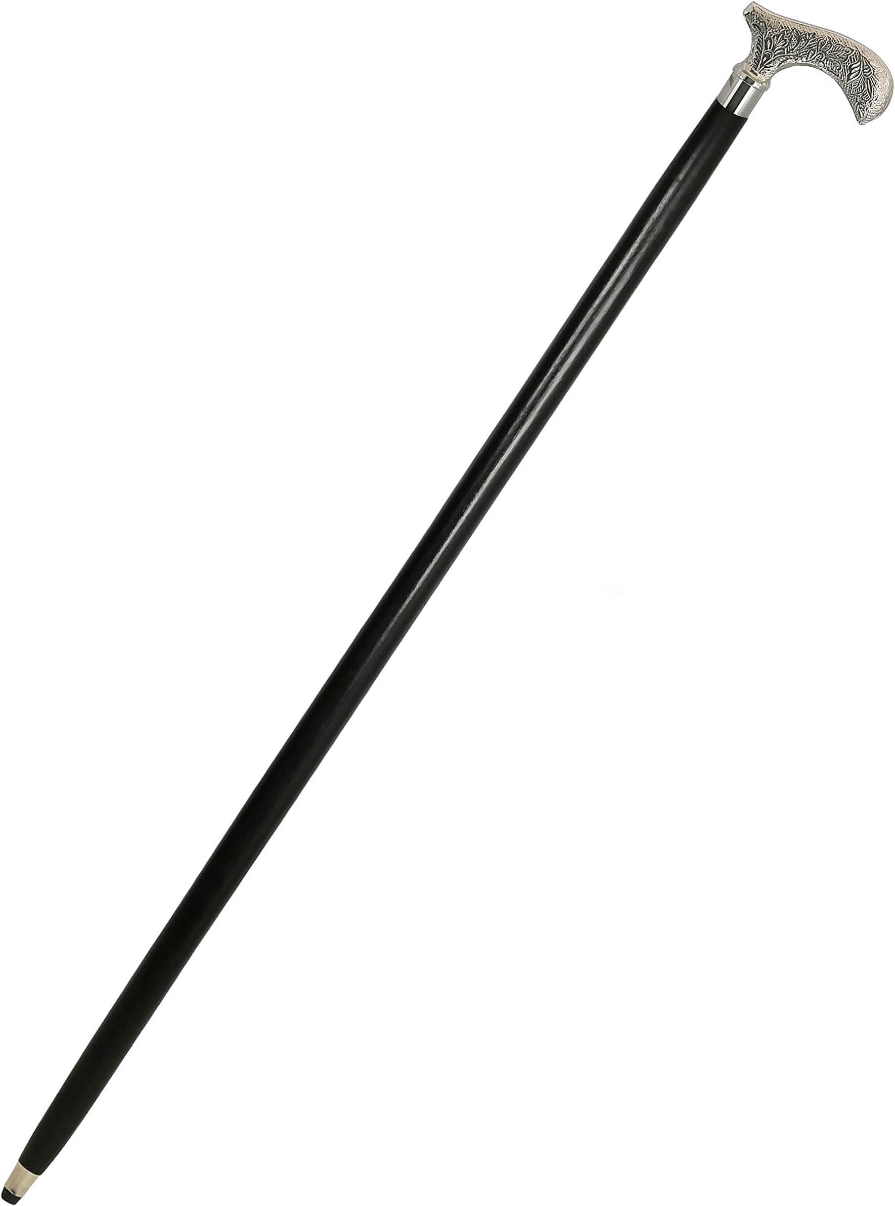 Handmade 36" Indian Walking Stick - Wooden Canes and Walking Sticks for Men - Walking Cane with Brass Handle