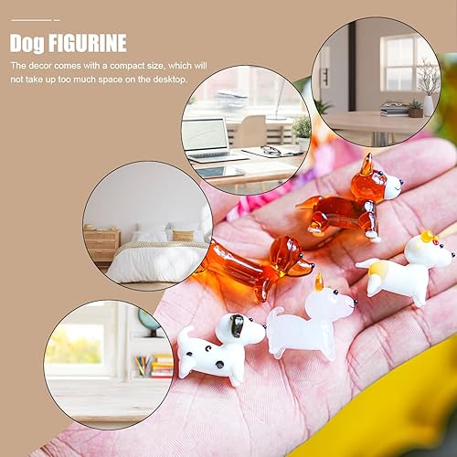 Miniatura 6 de H&D HYALINE & DORA Juego de 6 figuras coleccionables de dulces de Halloween de cristal, hecho a mano, de vidrio soplado, decoración de escritorio,