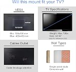 Suptek Adjustable TV Wall Mount Swivel and Tilt TV Arm Bracket for Most 32-55 inch LED, LCD Monitor and Plasma TVs up to 70lbs VESA up to 400x400mm (MAFD-L400)