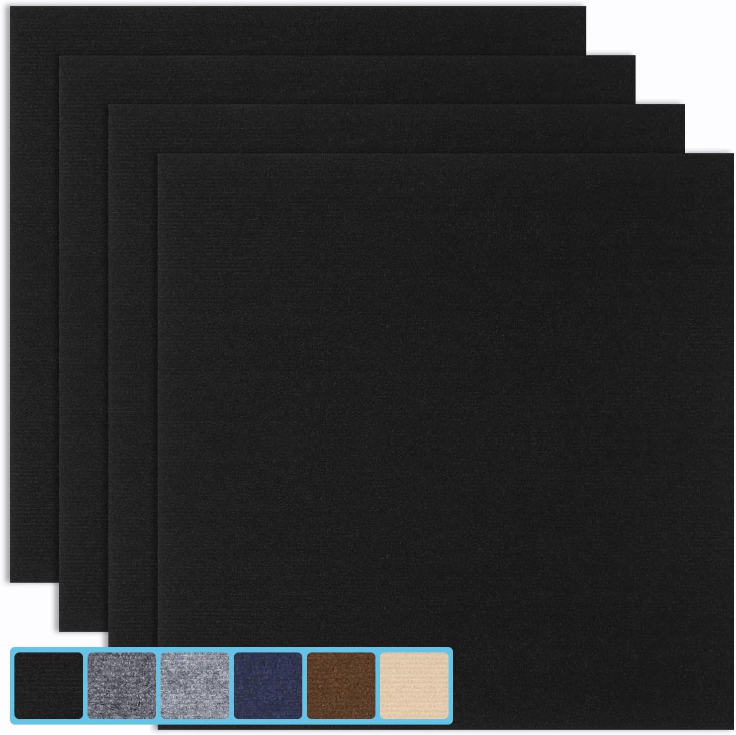 Peel & Stick Carpet Tiles 12x12 Inch - Premium Self-Adhesive Floor Squares with Soft Padding - 30 Tiles/30 Sq Ft per Box (Easy Installation, Removable Carpeting for Home & Office)