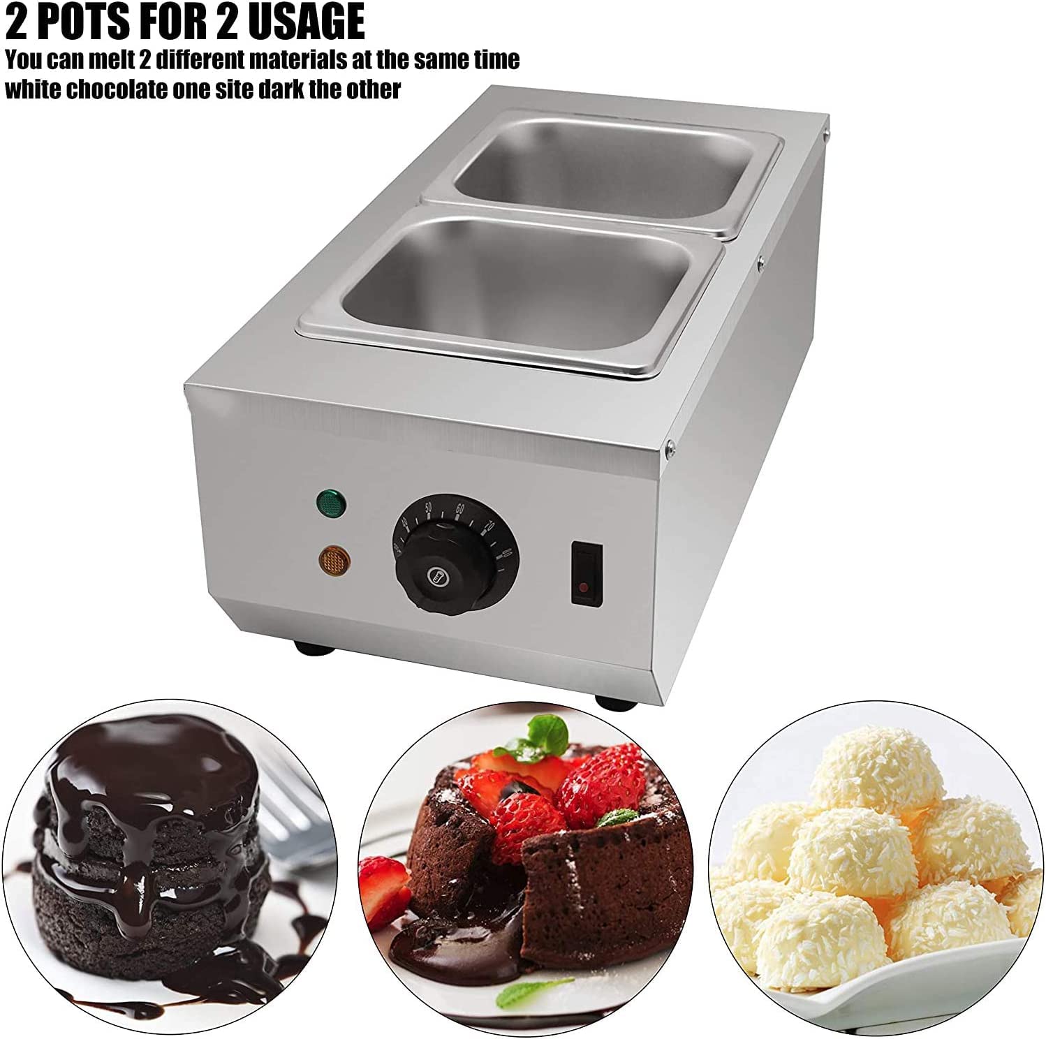 Templadora De Chocolate De Gran Capacidad Fundidor De Chocolate De 30 ℃ ~ 80 ℃ Máquina Automática De Chocolate Caliente Con Control De Temperatura De Agua