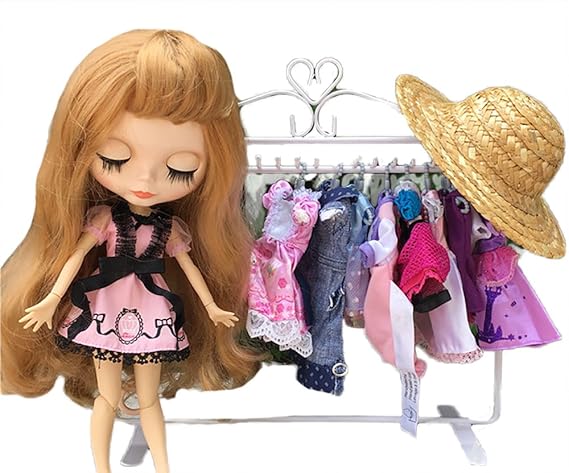 Amazon Maison De Poup Es ブライス 家具 1 6 サイズ 人形 ドール 小物 リカちゃん アイアン ハンガー ポール ホワイト フィギュア ドール 通販