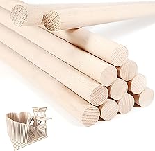 30 Pieces Round Bamboo Wooden Sticks for DIY Crafts, 30 cm × 6 mm – Craft Stick