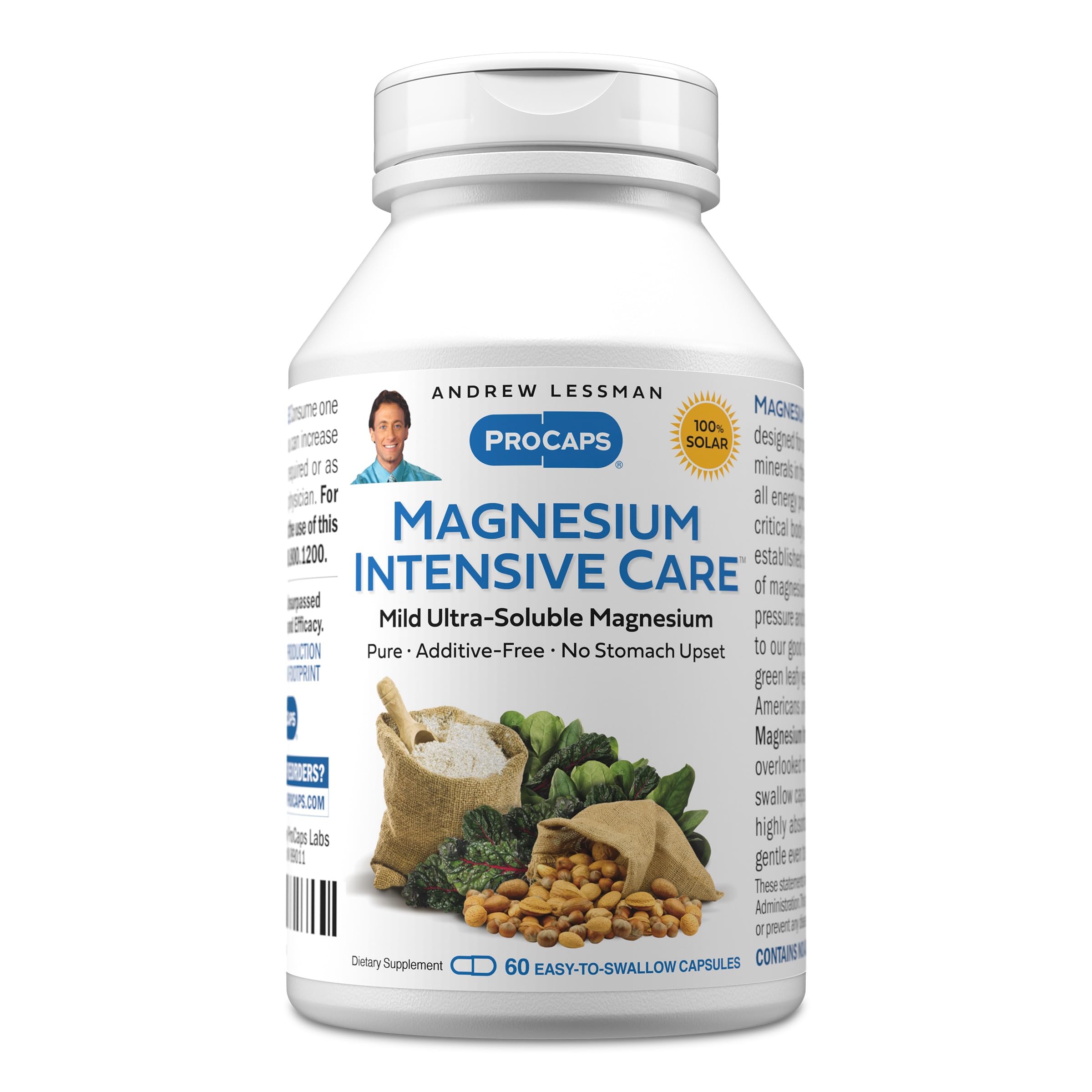 ANDREW LESSMAN Suplemento de Magnésio 200 mg 60 cápsulas