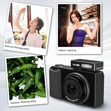 MEDALight F20 Mini Camera Flash for GR IV,Aluminum Hot Shoe Speedlite Compatible for RICOH GR IV/GR 3/GR 3X,6200K,2 Power Levels Portable Manual Flash(Black).