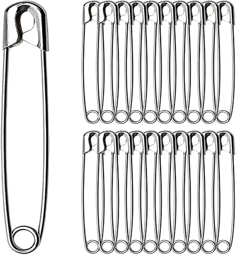 Safety Pins, 50 Pcs 1.8" Large Heavy Duty Safety Pins for Clothes, Blanket, Sweaters, Shawls, Crafts