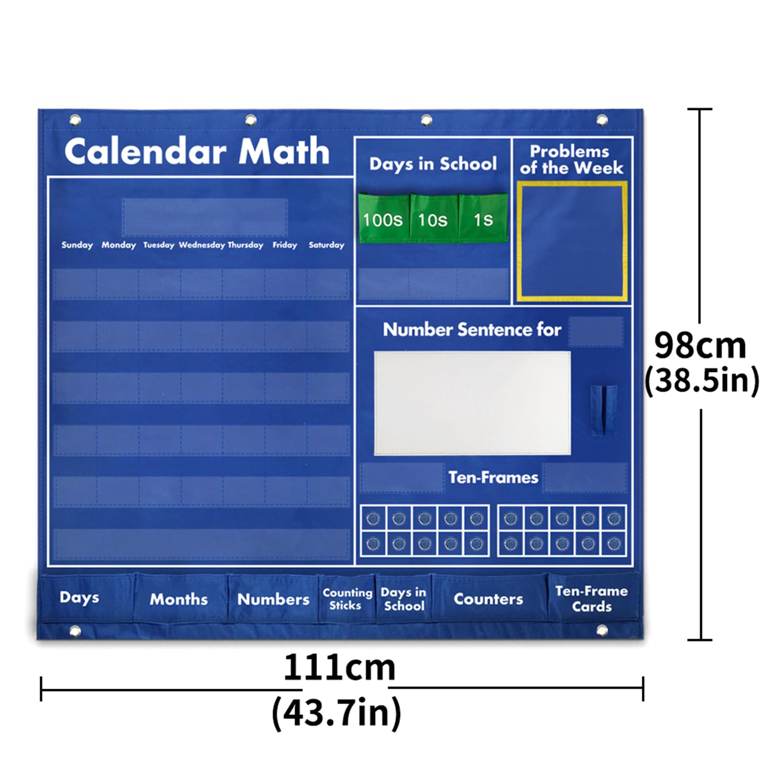 Calendario Matematica Diagramma tascabile in classe Diagramma tascabile educativo Materiali didattici per il giardino in età prescolare