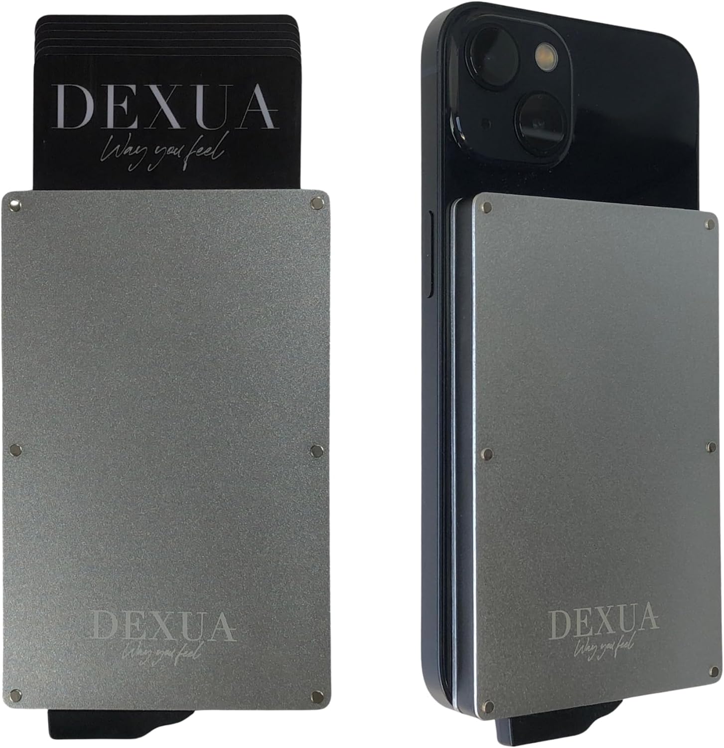 Magnetic Metal Wallet Compatible with MagSafe, RFID Blocking Pop Up Card Holder, 6-Card Capacity Slim Credit Card Holder for iPhone, Gift Ready