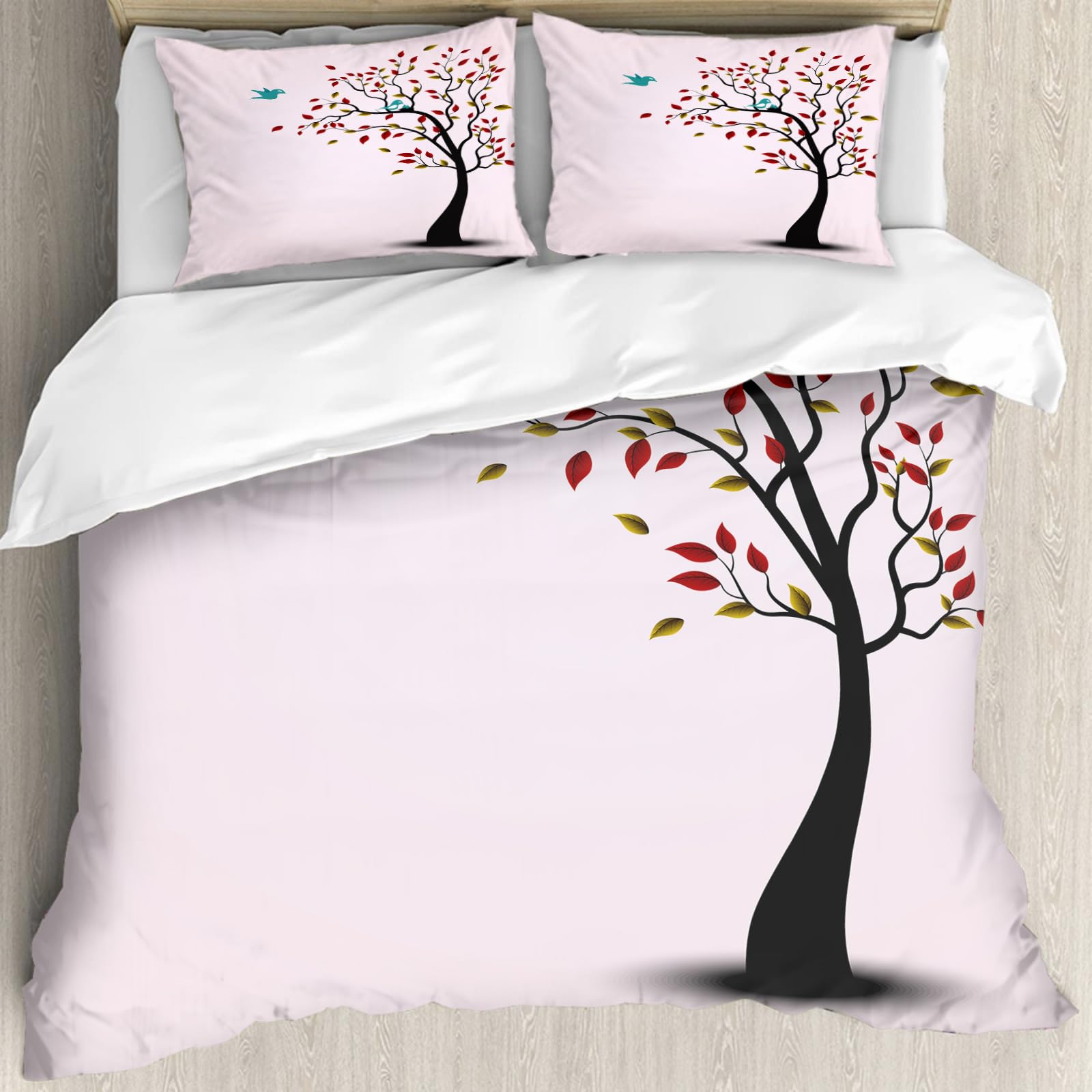 Parure de lit oiseaux volants pour chambre saine et moderne