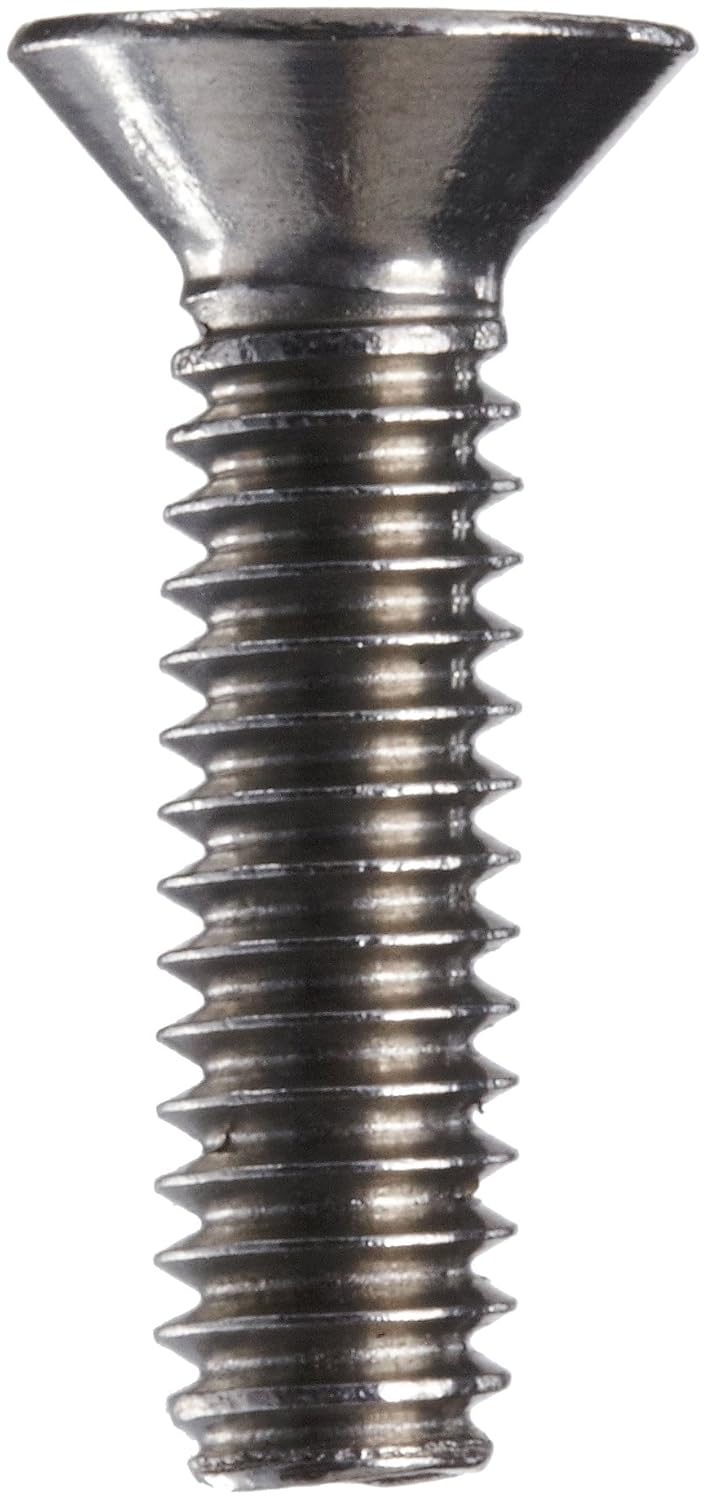 Stainless Steel Machine Screw, Flat Head, Phillips Drive, #10-24, 1" Length (Pack of 1000)