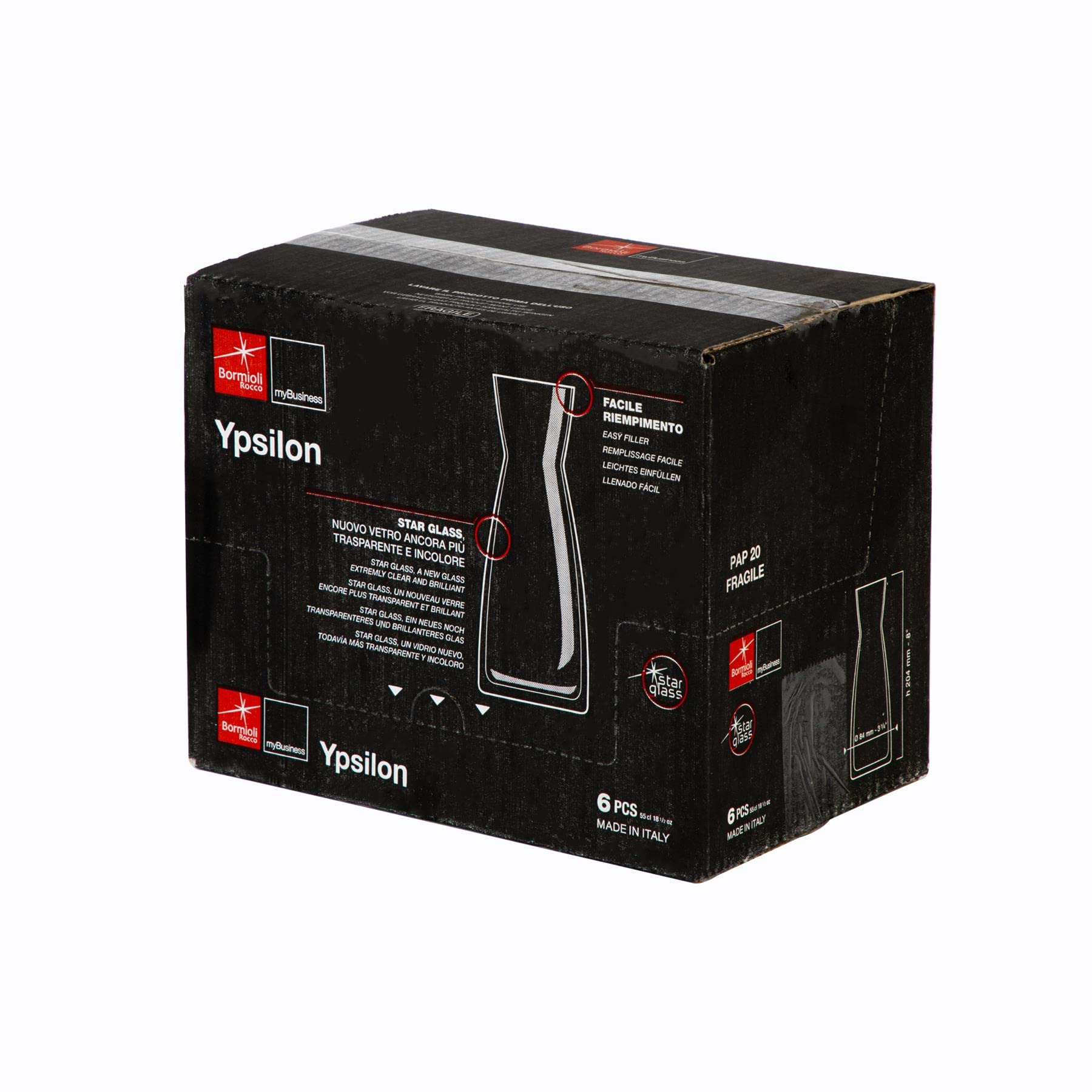 6 Caraffe Acqua Bormioli Rocco Ypsilon 550ml - Design Italiano Moderno - Foto 8