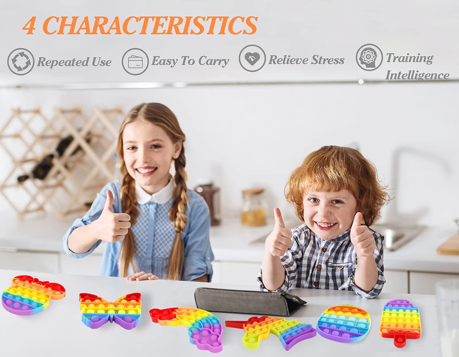 3 Pack Pops Poop Fidget Toy It, Its Popper Sensory Relief Stress Cheap Bubble Poppop Kids Girl Gift, Push It’s Popet Rainbow Cloud Unicorn Mouse Animal