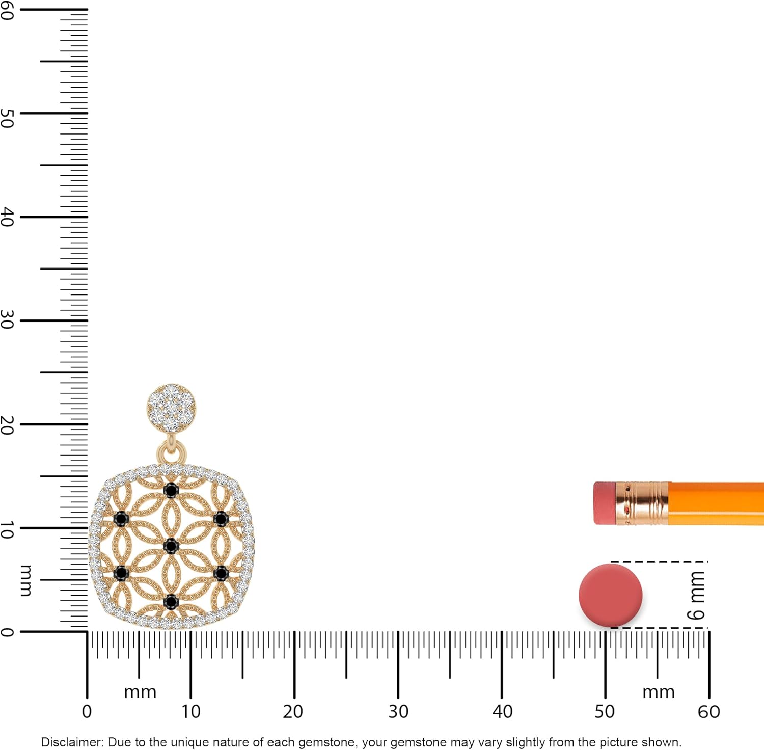 Natural Gemstone with Moissanite Designer Square Pendant Necklaces for Women in Silver/18K Yellow/Rose Gold Vermeil,Birthstone Jewelry Gifts for Her Birthday,Anniversary,Christmas