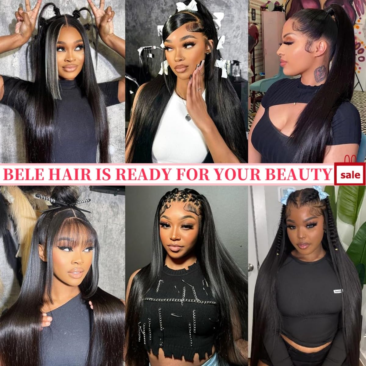 BELE 250% Density 13X4 HD Lace Front Wigs Human Hair Straight Lace Front Wigs Human Hair pre plucked 12A Glueless Frontal Wigs for Women Natural Black (250 Density Straight Wig 26inch)