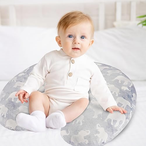 Miniatura 6 de DILIMI Funda de almohada de lactancia, fundas de lactancia suaves y elásticas para almohadas de lactancia, 1 paquete de funda reversible extraíble