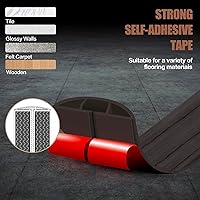 Vista 4 de Floor Cord Cover Self Adhesive Cord Hider,3.3FT Cable Management, Extension Strip Protector for Wires, Prevent Cable Trips for Offices, Gyms