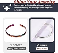 Vista 3 de CATIFLIN 2 paños de limpieza de joyas multicapa, paño grande de pulido de plata, paños de pulido de joyas 100% algodón para joyas de oro, plata