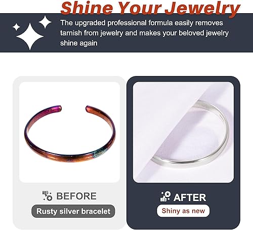 Miniatura 3 de CATIFLIN 2 paños de limpieza de joyas multicapa, paño grande de pulido de plata, paños de pulido de joyas 100% algodón para joyas de oro, plata y